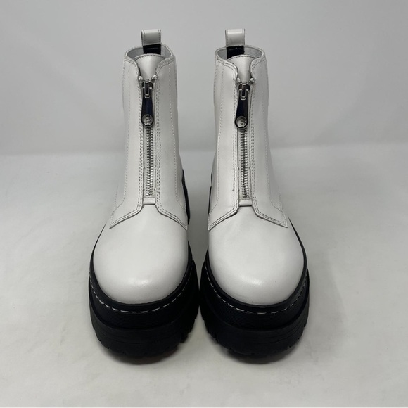 Marc Fisher Prisco Lug Sole Platform Boot Leather Cream Ivory White - NWT - Picture 6 of 13